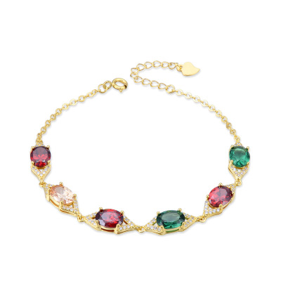 Gold Chain Design 925 Sterling Silver Bracelet